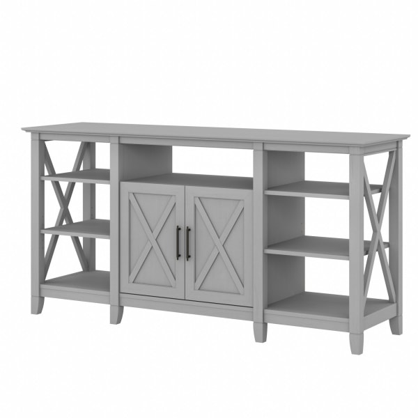 Bush Furniture Key West Tall TV Stand For 65"" TV, Cape Cod Gray, Standard Delivery -  Bush Business Furniture, KWV160CG-03