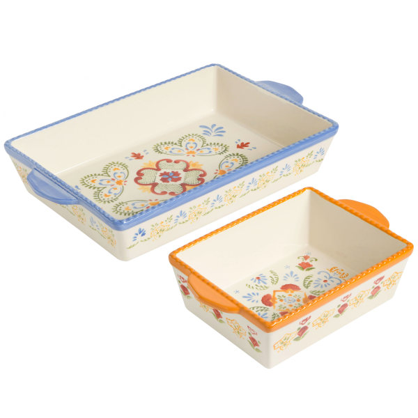 Photos - Other Cookware Gibson Laurie Gates Tierra 2-Piece Stone Bakeware Set, Multicolor 995116885M 