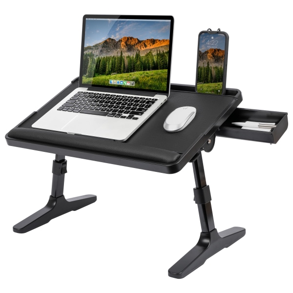 LapGear Easy Tilt Laptop Table Bed Desk, 22" x 14", Black