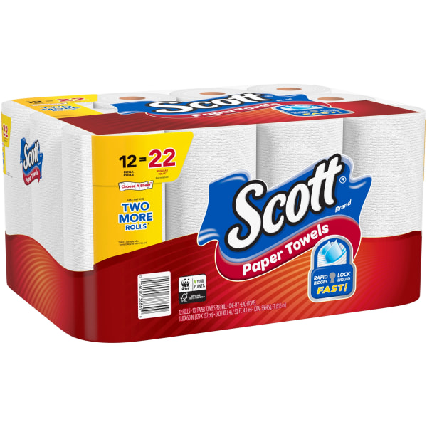 UPC 054000388699 product image for Scott Choose-A-Sheet Paper Towels - Mega Rolls - 1 Ply - 102 Sheets/Roll - White | upcitemdb.com
