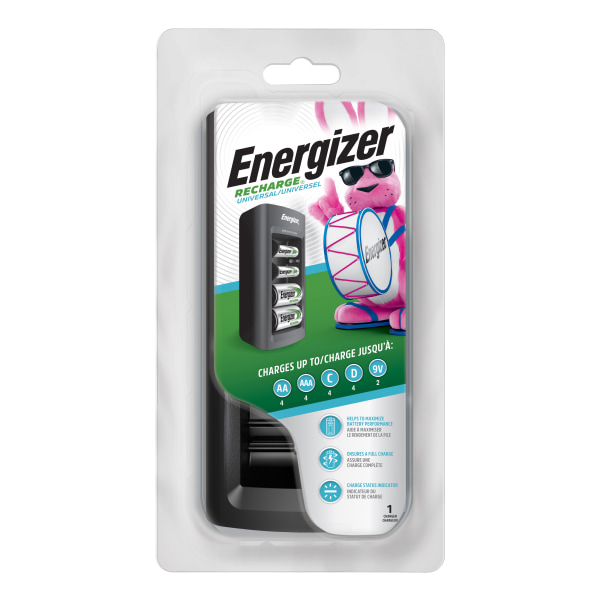 Energizer® Recharge® Universal Battery Charger, For AA/AAA/C/D/9V Batteries