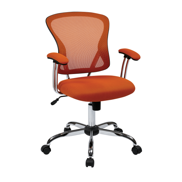Office Star Avenue Six Juliana Mesh Task Chair, Orange/Silver - JUL26-18 - Furniture Enjoy a relaxing seating experience with this padd sku JUL26-18