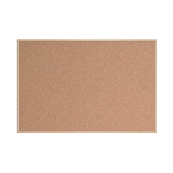 U Brands Cork Bulletin Board, 72 x 48, Birch Finish Frame