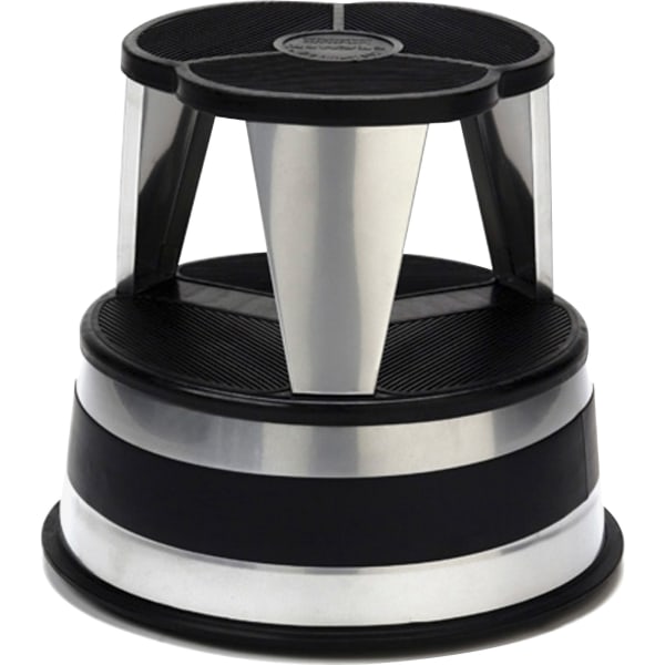 Cramer Kik-step Steel Step Stool  350 Lb Cap  16  Dia. X 14 1/4h  Silver