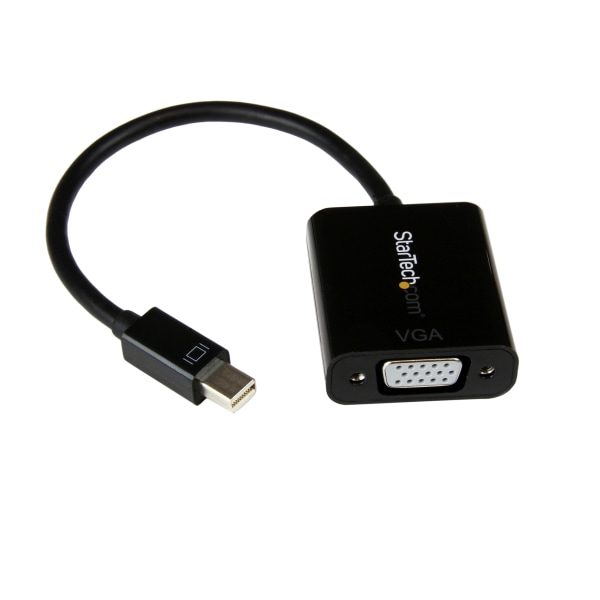 StarTech.com Mini DisplayPort to VGA Adapter - DisplayPort 1.2 - 1080p - Thunderbolt to VGA Monitor Adapter - Mini DP to VGA (MDP2VGA2) - Adapter - Mini DisplayPort (M) to HD-15 (VGA) (F) - Displayport 1.2/Thunderbolt - 8.7 in - active  1920 x 1200 (WUXGA