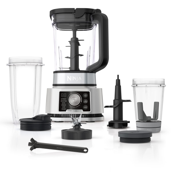 Ninja - Foodi Power Blender & Processor System, Smoothie Bowl Maker & Nutrient Extractor*, 1400WP smartTORQUE 6 Auto-iQ - Silver