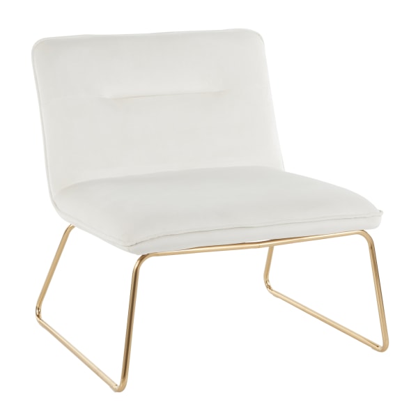 LumiSource Casper Accent Chair, Gold/Cream -  CHR-CASPER AUCR