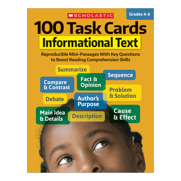 ISBN 9781338112993 product image for Scholastic 100 Task Cards, Information Text, Grades 4-6 | upcitemdb.com