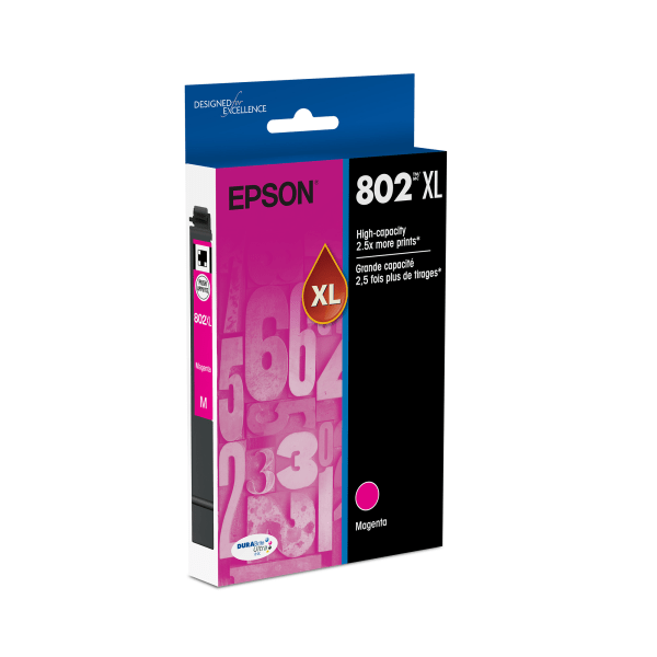 Epson® 802XL DuraBrite® Ultra High-Yield Magenta Ink Cartridge, T802XL320-S