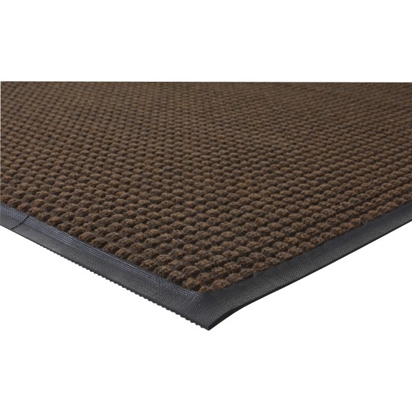 Photos - Area Rug Genuine Joe Waterguard Floor Mat - Floor - 10 ft Length x 36" Width - Rectangle - Rubber - Brown 59461