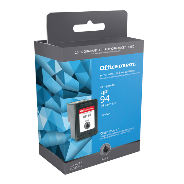 Office Depot Brand Remanufactured Black Ink Cartridge Replacement For HP 94 294