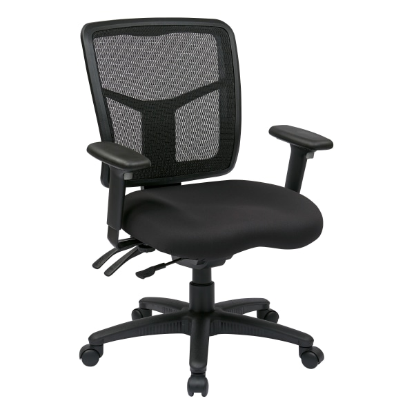 Office Star ProGrid Mid-Back Managers Chair, Coal