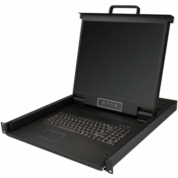 StarTechcom Rackmount KVM Console  1U 19 LCD Monitor Single Port VGA KVM Server Rack Drawer includes Cables  Hardware  USB Support