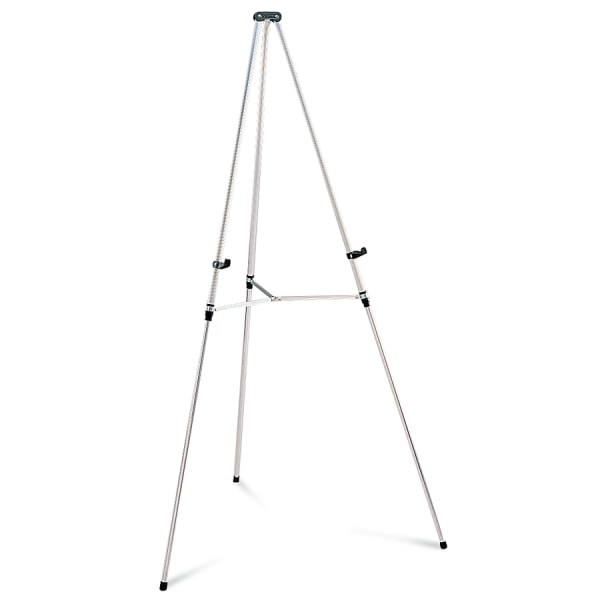 Quartet® Aluminum Lightweight Telescoping Display Easel, Silver Zerbee