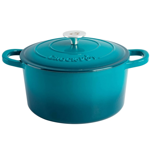 UPC 085081583802 product image for Crock-Pot Artisan 7-Quart Enameled Cast Iron Round Dutch Oven With Lid, Teal | upcitemdb.com