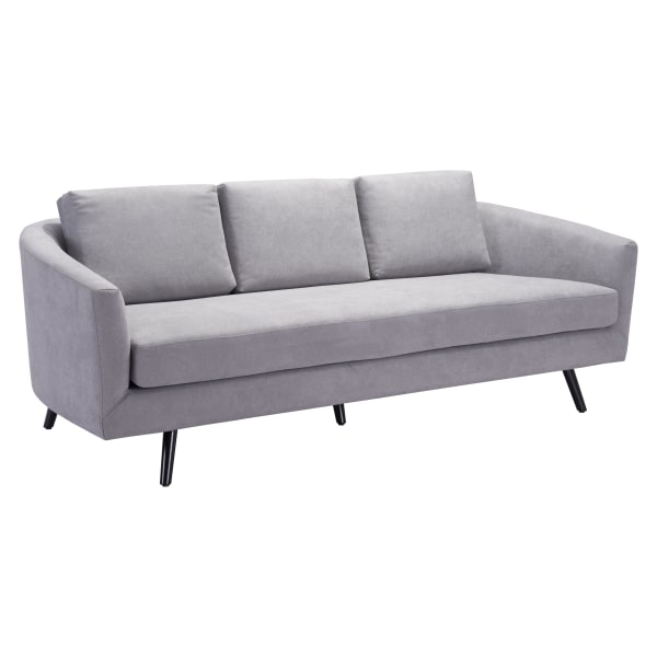 Zuo Modern Divinity Sofa, Polyester, 30-3/4""H x 79-1/2""W x 33-15/16""D, Gray -  101926