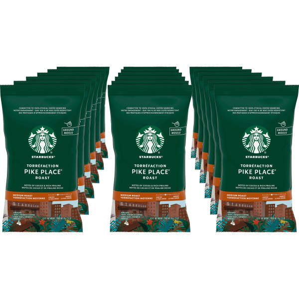 UPC 762111903297 product image for Starbucks® Pike Place Ground Coffee, Dark Roast, 2.5 Oz Per Bag, Box Of 18 Packe | upcitemdb.com
