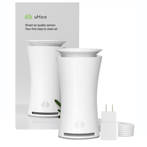 uHoo Smart Indoor Air Quality Sensor, White, UHO001800F001 - UHOO-IAS1-M-C-US-UL - Electronics Help improve your overall health by tracking indoo sku UHOO-IAS1-M-C-US-UL