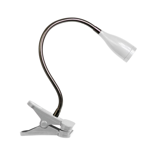 Photos - Other Furniture Simple Designs Flexible Gooseneck LED Clip Desk Lamp, Adjustable, White