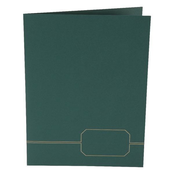 Oxford  OXF4164  Monogram Executive Portfolio  4 / Pack  Green Gold, (4 packs total)