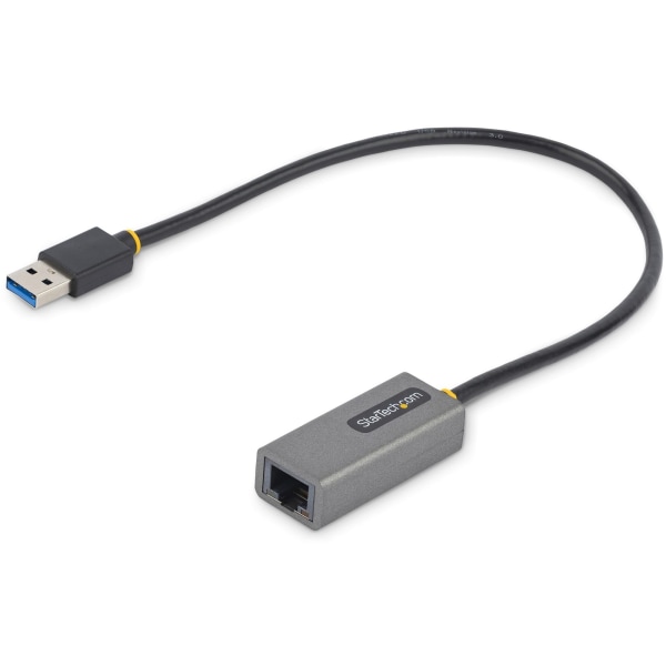 StarTech USB to Ethernet Adptr, USB 3.0 to 10/100/1000 Gigabit Ethernet LAN Adapter, 1ft/30cm Attached Cable, USB to RJ45 Adptr