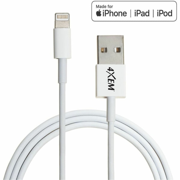 4XEM 6FT 2M charging data and sync Cable For Apple iPhone 5 5s 6 6s 6plus 7 7plus - 6FT Lightning to USB data sync cable forApple iPad, iPhone, iPod 1