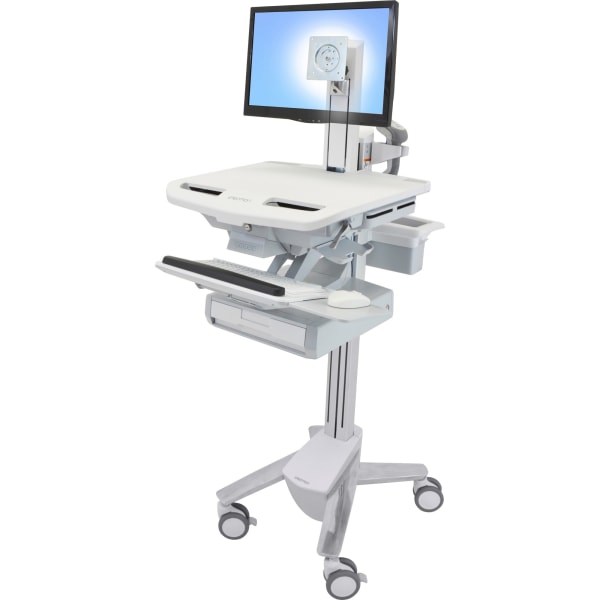 Ergotron StyleView Aluminium, Grey, White Flat panel Multimedia cart
