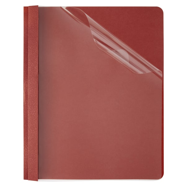 Office Depot® Brand Clear-Front Report Covers, Red, Pack Of 10
