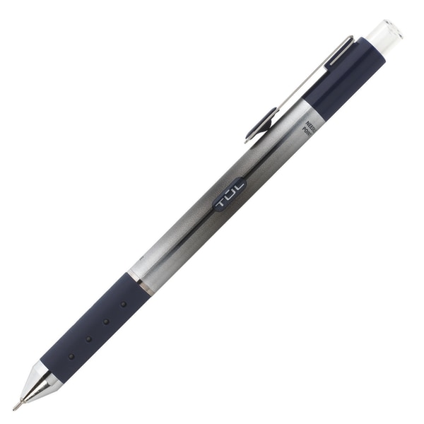 TUL GL Series Retractable Gel Pens, Needle Point, 0.7 mm, Silver Barrel, Blue Ink, Pack Of 12 Pens - OD98993 - Office Supplies Jot down notes or work on creative pieces with the sku OD98993