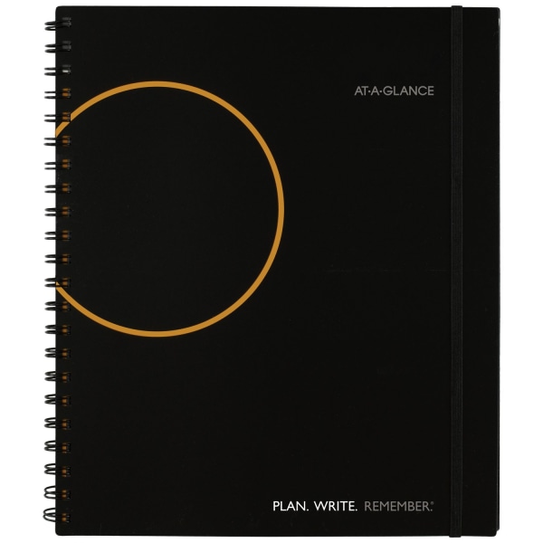 Plan. Write. Remember. Undated Planning Notebook with Reference Calendars, Black, Large, 8 1/2" x 11", 7062090527