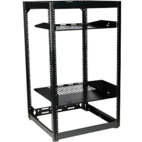 Sanus - 35" Tall AV Rack 15U Stackable Skeleton Rack - Black