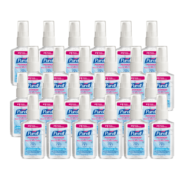 PURELL 9606-24 Advanced Instant Hand Sanitizer, 2oz Personal Pump Bottle, 24/carton