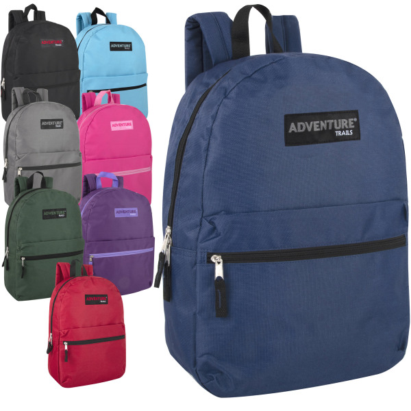 Trailmaker Classic Backpacks Assorted Colors Pack Of 24 Backpacks