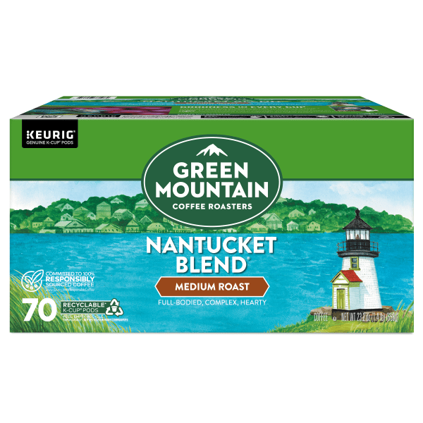 Green Mountain Coffee® Keurig® Single-Serve K-Cup® Pods, Nantucket Blend, Medium Roast, Pack Of 70 Pods -  37108