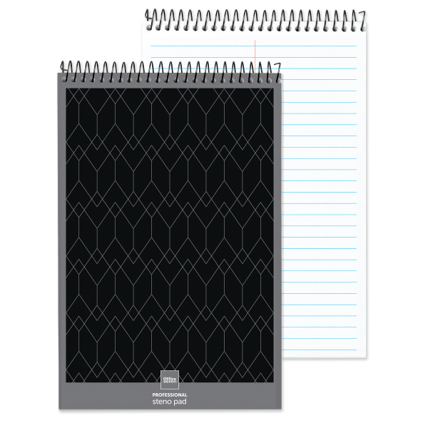 Office Depot Brand Professional Steno Book 6 x 9 Gregg Ruled 200 Pages 100 Sheets White