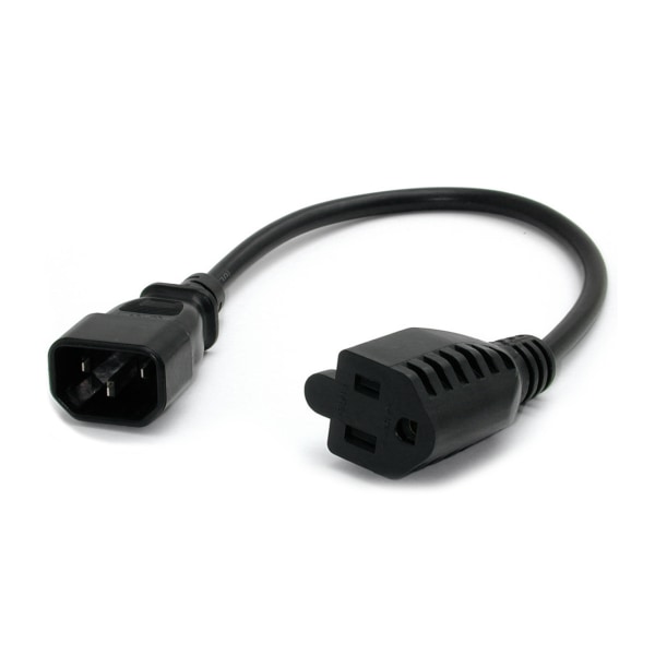 Photos - Cable (video, audio, USB) Startech.com PAC100 Computer Power Cord, 1 ft 