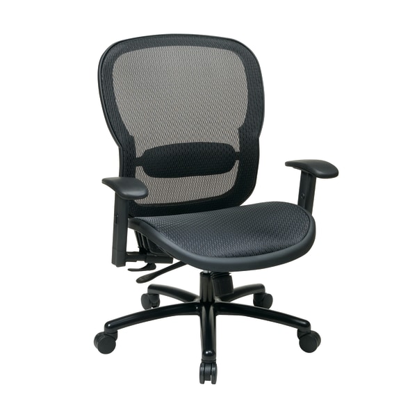 Office Star Breathable Ergonomic Mesh High-Back Big And Tall Executive Chair, Black