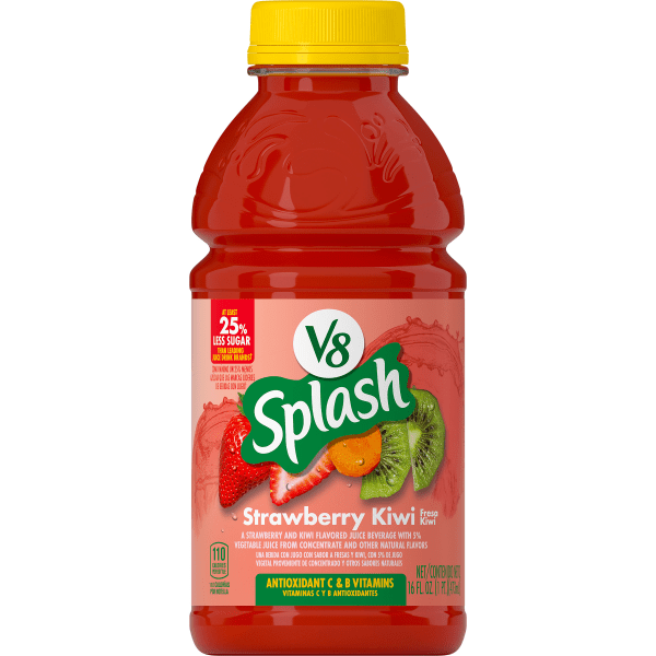 V8 Splash Juice Drink, Strawberry Kiwi, 16 Fl Oz