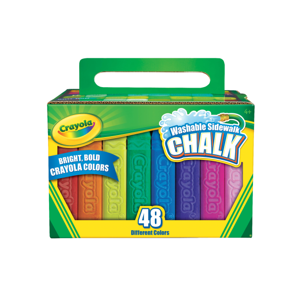 Crayola Mess Free Sidewalk Chalk in Various Colors for Outdoor Sidewalk Playtime