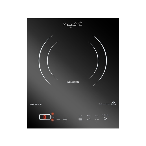 MegaChef Portable Single Induction Counter-Top Cook Top, Black -  995110967M