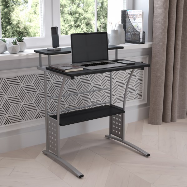 Photos - Office Desk Flash Furniture Clifton Computer Desk, Black NAN-CLIFTON-BK-GG 