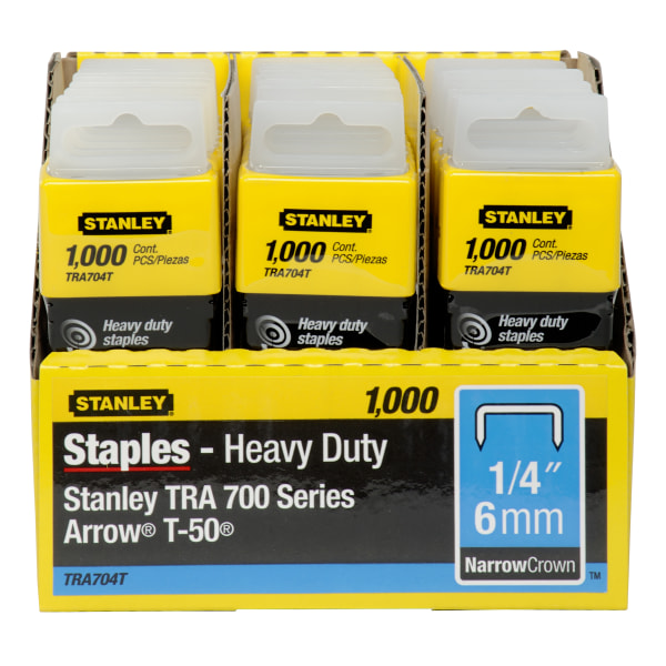 STANLEY TRA704T 1/4-Inch Heavy Duty Staples  1000 Ct