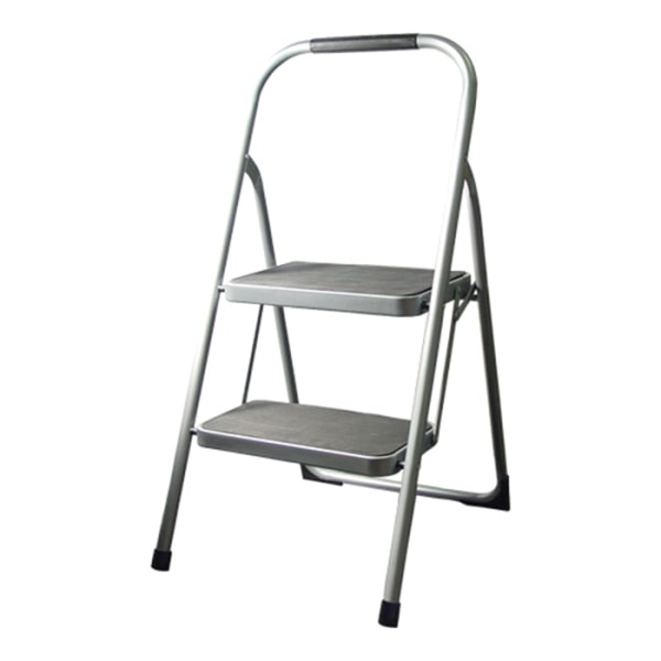 Gorilla Ladders Steel 2 Step Folding Step Ladder, 200 Lb Capacity, 19", Silver