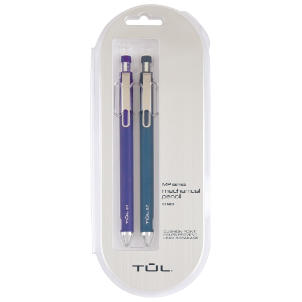 TUL Mechanical Pencils, 0.7 mm, Navy & Royal Blue Barrels, Pack Of 2 Pencils
