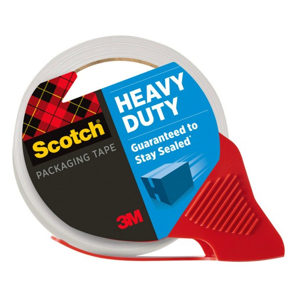 Scotch� Heavy-Duty Shipping Packing Tape With Dispenser, 1.88" x 54.6 Yd., Clear