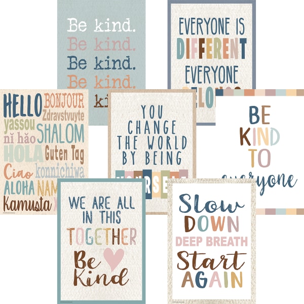 Teacher Created Resources Everyone Is Welcome Posters, 13-3/8" x 19", Set Of 7 Posters