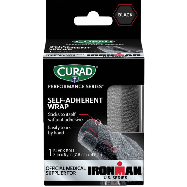 CURAD� IRONMAN Performance Series Self-Adherent Wrap, 3" x 5 Yd., Black, Case Of 24 Boxes