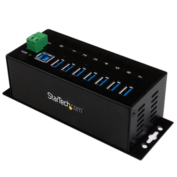 Photos - Card Reader / USB Hub Startech.com 7 Port Industrial USB 3.0 Hub with ESD - Add seven USB 3.0 ports with this DIN rail or surface-mountable metal 