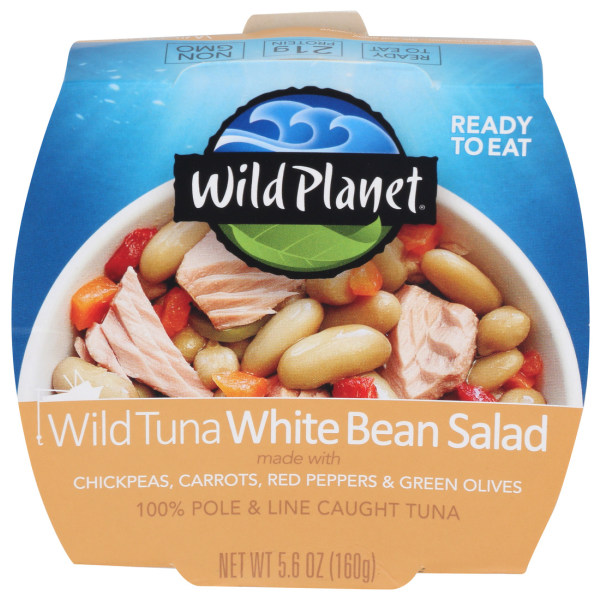 Wild Planet Wild Tuna White Bean Salad with Veggies Ready to Eat 5.6 oz Can