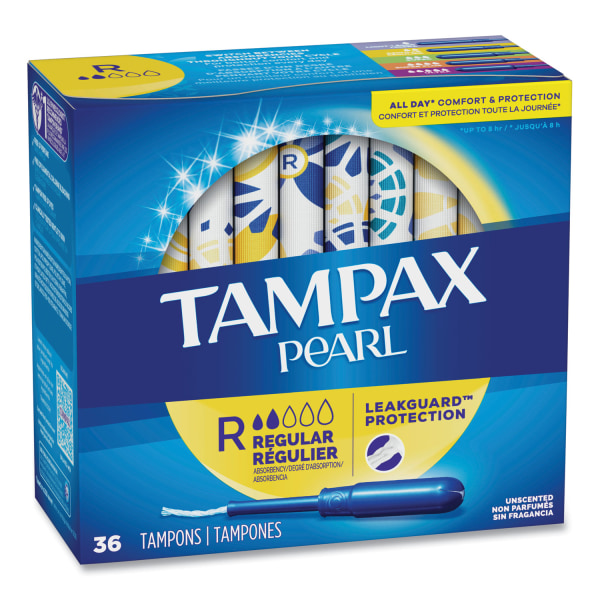 Tampax Pearl Tampons, with LeakGuard Braid No Scent - Regular Absorbency 36.0 ea